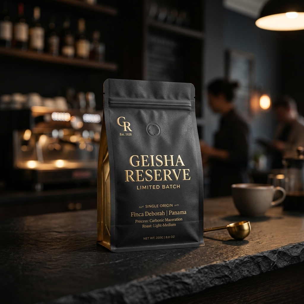 Geisha Reserve Coffee Bag Mockup