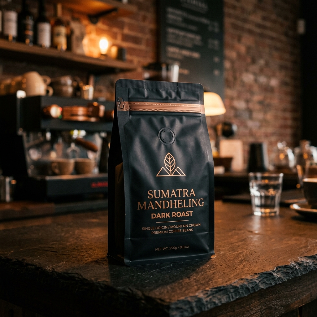 Sumatra Mandheling Coffee Bag Mockup
